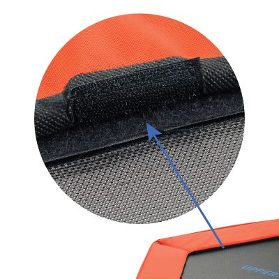 Image showing 6 th Upper Bounce Machrus 50 in. Mini Hexagonal Rebounder Fitness Trampoline with Adjustable T-Shaped Handrail, Orange