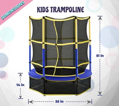 Image showing  Machrus 55" Kiddy Trampoline & Enclosure Set
