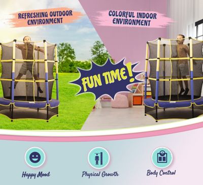 Image showing 5 th Upper Bounce Machrus 55" Kiddy Trampoline & Enclosure Set