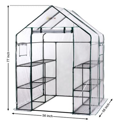 Image showing  77 in H x 56.5 in W - Premium Greenhouse Replacement Cover for Your Outdoor Walk in Greenhouse, Clear