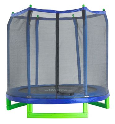 Upper Bounce 7' Indoor/Outdoor Classic Kiddy Trampoline & Safety Enclosure Set