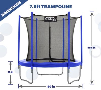 Image showing  Machrus 7.5 FT Round Trampoline Set with Safety Enclosure System