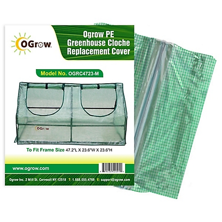 Ogrow Machrus Ogrow Premium PE Replacement Cover for Greenhouse Cloche - Lilac - Fits Frame 47 in. L x 24 in. W x 24 in. H