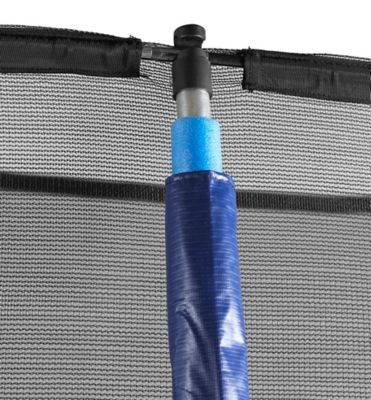 Image showing  8 ft. x 14 ft. Mega Rectangular Trampoline, Blue/Yellow