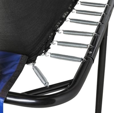 Image showing  8 ft. x 14 ft. Mega Rectangular Trampoline, Blue/Yellow