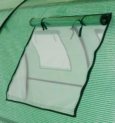 Image showing  180 in. x 72 in. Machrus Ogrow Deluxe 2-Door Walk-In Tunnel Greenhouse