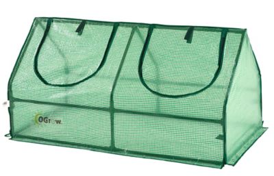 Ogrow Machrus Ogrow Compact Outdoor Seed Starter Greenhouse Cloche with PE Protection Cover - 47 in. x 24 in.