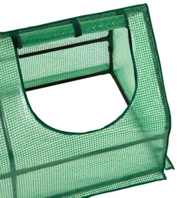 Image showing  Machrus Ogrow Compact Outdoor Seed Starter Greenhouse Cloche with PE Protection Cover - 47 in. x 24 in.