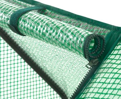 Image showing  Machrus Ogrow Compact Outdoor Seed Starter Greenhouse Cloche with PE Protection Cover - 47 in. x 24 in.