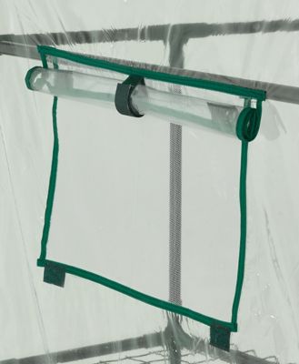 Image showing  Machrus Ogrow Deluxe Walk-In Greenhouse with 3 Tiers and 6 Shelves - 29 in. x 56 in.