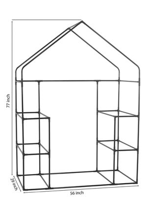 Image showing 5 th Ogrow Machrus Ogrow Deluxe Walk-In Greenhouse with 3 Tiers and 6 Shelves - 29 in. x 56 in.
