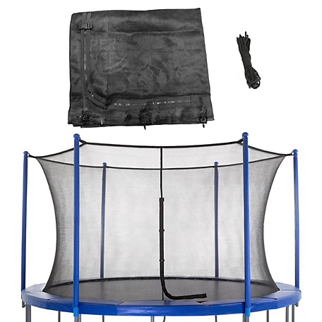 Upper Bounce Trampoline Safety Enclosure Net, Fits 10 ft. Round Frame, Using 6 Poles (or 3 Arches), Net Only