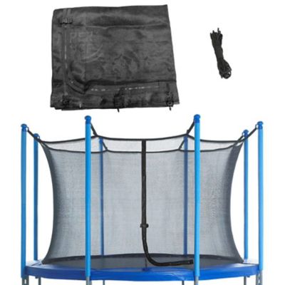 Upper Bounce Trampoline Safety Enclosure Net, Fits 10 ft. Round Frame, Using 8 Poles (or 4 Arches), Net Only