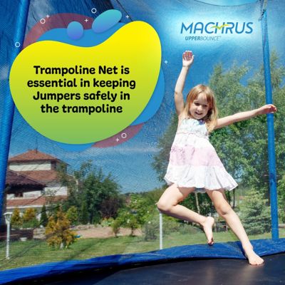 Image showing  Trampoline Safety Enclosure Net, Fits 10 ft. Round Frame, Using 8 Poles (or 4 Arches), Net Only