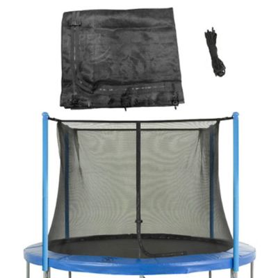 Upper Bounce Replacement Trampoline Safety Enclosure Net, Fits 12 ft. Round Frame, Using 4 Poles (or 2 Arches)