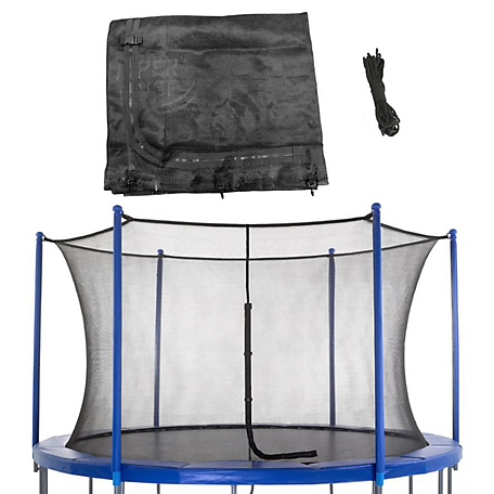 Upper Bounce Replacement Trampoline Safety Enclosure Net, Fits 12 ft. Round Frame, Using 6 Poles (or 3 Arches)