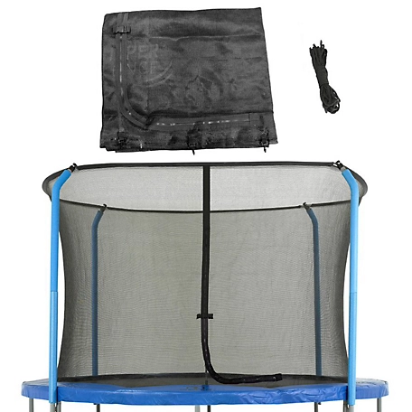 Upper Bounce Replacement Trampoline Safety Net, Fits 12 ft. Round Trampolines, Using 4 Curved Poles