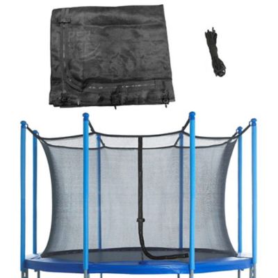 Upper Bounce Trampoline Safety Enclosure Net, Fits 13 ft. Round Frame, Using 8 Poles (or 4 Arches)