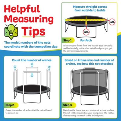 Image showing  Trampoline Safety Net, Fits 14 ft. Round Trampoline, Using 4 Arches