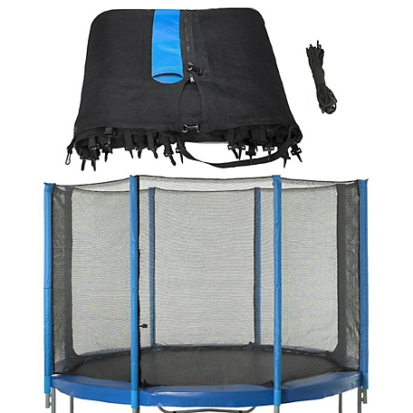 Upper Bounce Trampoline Safety Net, Fits 14 ft. Round Trampoline, Using 8 Straight Poles