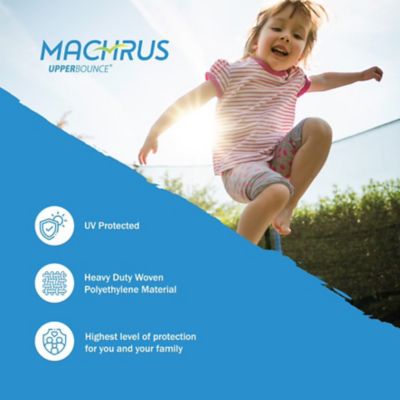 Image showing  Machrus Trampoline Net - Trampoline Safety Net Fits 15 ft Round Trampolines using 5 Curved Poles
