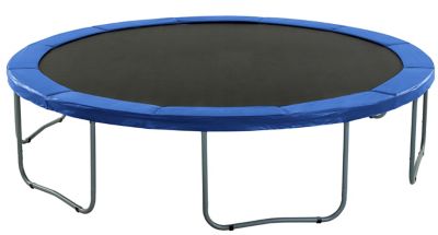 Image showing 5 th Upper Bounce Round Machrus Trampoline Super Spring Cover with Safety Pad, Fits 15 ft. Round Trampoline Frame, Blue