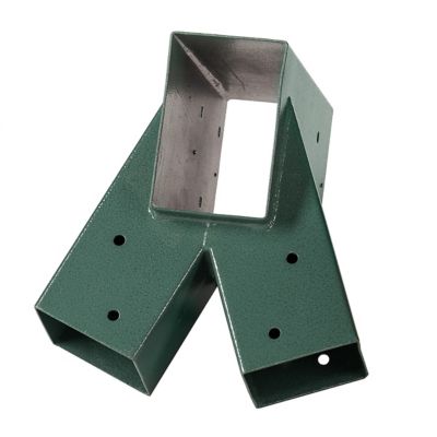 Image showing  Powder-Coat A-Frame Bracket, Green, Bolts Included