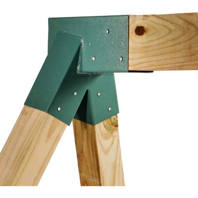 Image showing  Powder-Coat A-Frame Bracket, Green, Bolts Included