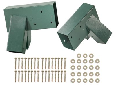 Swingan Powder-Coat A-Frame Brackets, Green, Bolts Included, 2-Pack