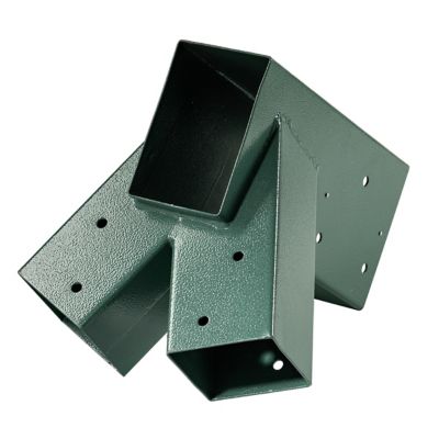 Image showing  Powder-Coat A-Frame Brackets, Green, Bolts Included, 2-Pack