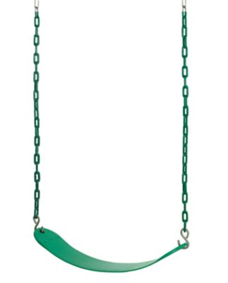 Image showing  Belt Swing with Vinyl-Coated Chain, Green, For All Ages