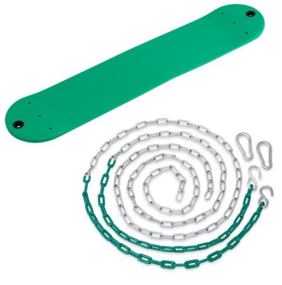 Image showing  Belt Swing with Vinyl-Coated Chain, Green, For All Ages