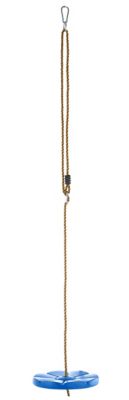 Image showing  Cool Disc Swing with Adjustable Rope, Blue, Fully Assembled