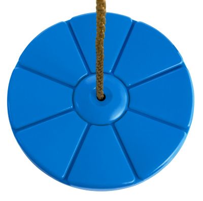 Image showing  Cool Disc Swing with Adjustable Rope, Blue, Fully Assembled