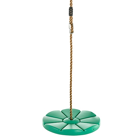 Swingan Cool Disc Swing with Adjustable Rope, Green, Fully Assembled