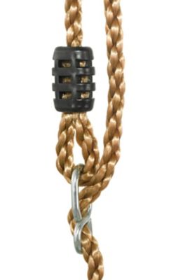 Image showing  Cool Disc Swing with Adjustable Rope, Orange, Fully Assembled