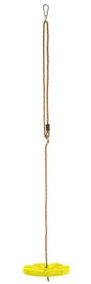 Image showing  Cool Disc Swing with Adjustable Rope, Yellow, Fully Assembled