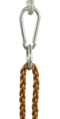 Image showing  Cool Disc Swing with Adjustable Rope, Yellow, Fully Assembled