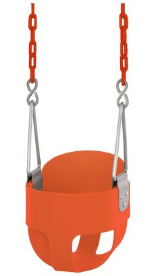Swingan Full Bucket Swing Orange 3 In L X 10 24 In W X 11 In H 220 Lb Capacity For Ages 6 Months To 3 Years Swbsc Or At Tractor Supply Co