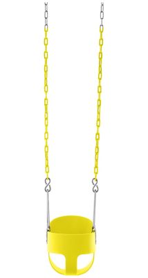 Image showing 5 th Swingan High-Back Full-Bucket Toddler and Baby Swing with Vinyl-Coated Chain, Yellow, Fully Assembled