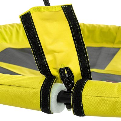 Image showing  37.5 in. Super Fun Nest Swing with Adjustable Ropes, Yellow, Solid Fabric Seat