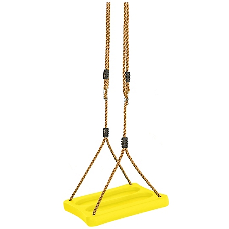 Swingan Machrus One-of-a-Kind Standing Swing with Adjustable Ropes, Yellow, Fully Assembled