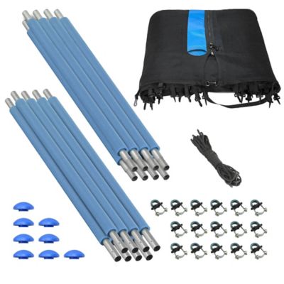 Upper Bounce Machrus Trampoline Safety Enclosure Set, Includes Net, Poles and Foam Sleeves, Fits 14 ft. Round Frame, UBESOS148