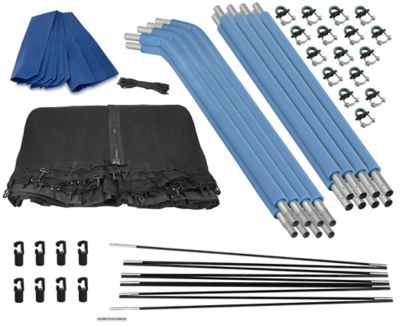 Upper Bounce Machrus Trampoline Enclosure Set with Net, Curved Poles, Caps and Foam Sleeves for 15 ft. Round Frame