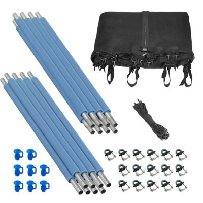 Upper Bounce Machrus Trampoline Safety Enclosure Set, Includes Net, Poles and Foam Sleeves, Fits 14 ft. Round Frame, 4/8 Legs