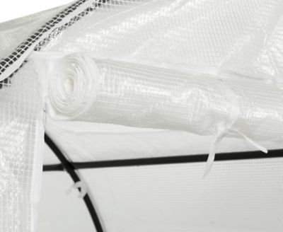 Image showing  Machrus Replacement Cover for Outdoor Walk-In Tunnel Greenhouse, White, Fits 180 in. x 72 in. x 72 in. Frames