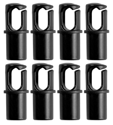 Upper Bounce Universal Trampoline Pole Caps, Black, 8-Pack