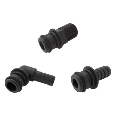 Remco 3/8 in. Hose Barbs (Elbow and Straight) and Straight 1/2 in. MNPT Quick Attach Fitting Kit