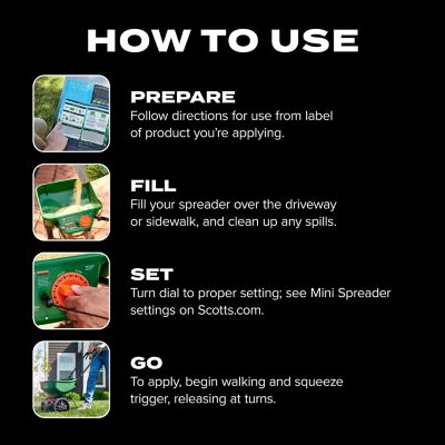 Image showing 7 th Scotts 5,000 sq. ft. Turf Builder EdgeGuard Mini Broadcast Spreader for Grass Seed, Fertilizer, Salt and Ice Melt