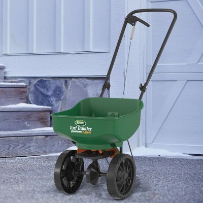 Image showing 8 th Scotts 5,000 sq. ft. Turf Builder EdgeGuard Mini Broadcast Spreader for Grass Seed, Fertilizer, Salt and Ice Melt